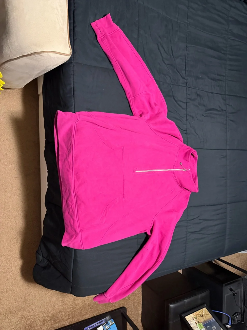 Women’s Lululemon scuba oversized funnel-neck half zip long ripened raspberry